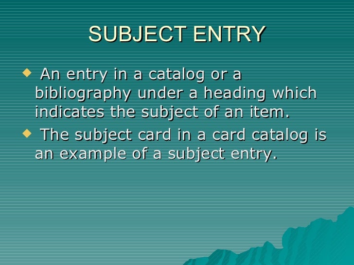 Subject cataloging a review