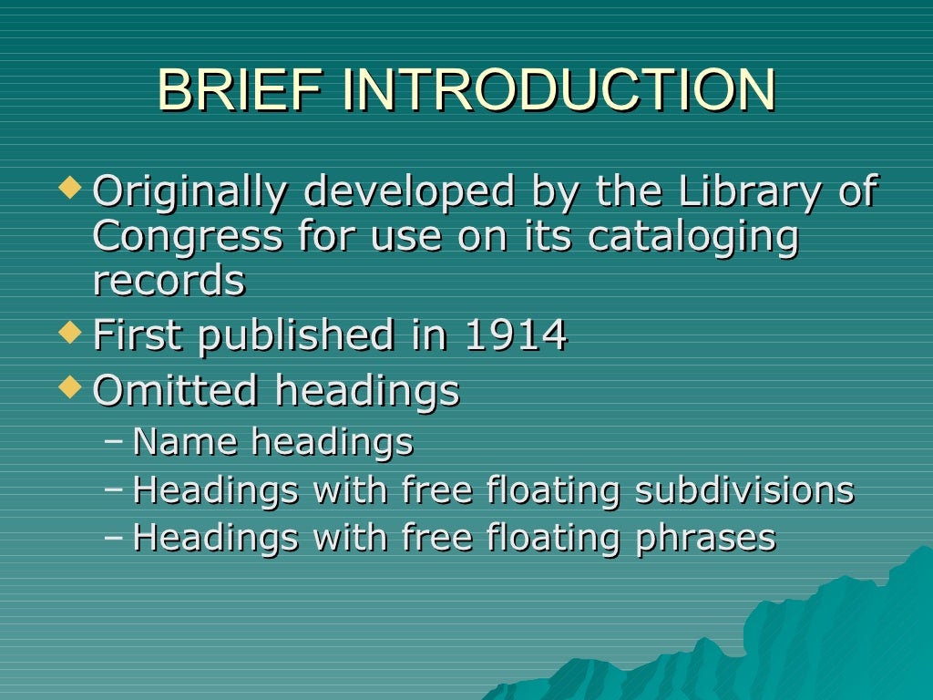 Subject cataloging a review