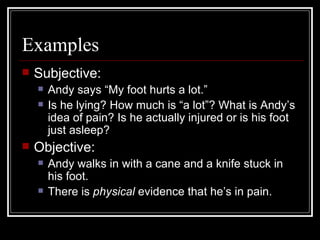 Objective And Subjective Writing Examples Subjective vs. Objective Writing | PPT