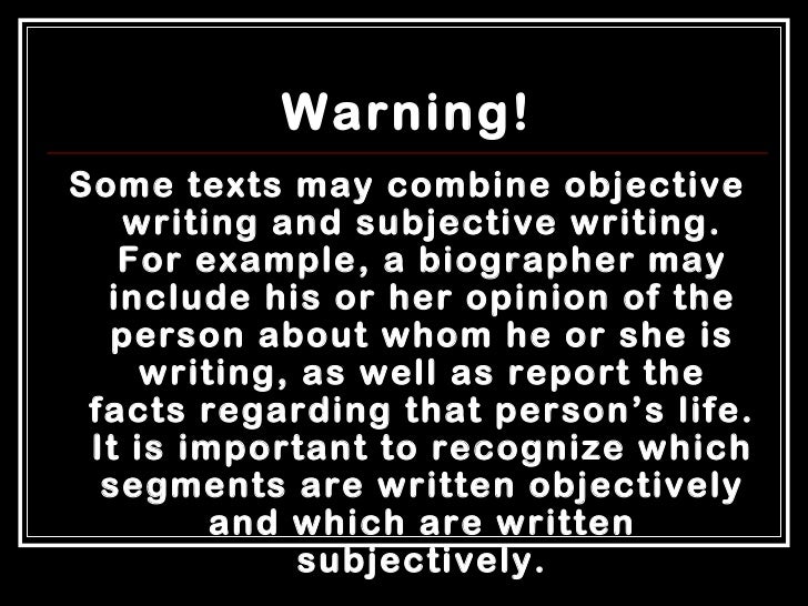 Subjective essay