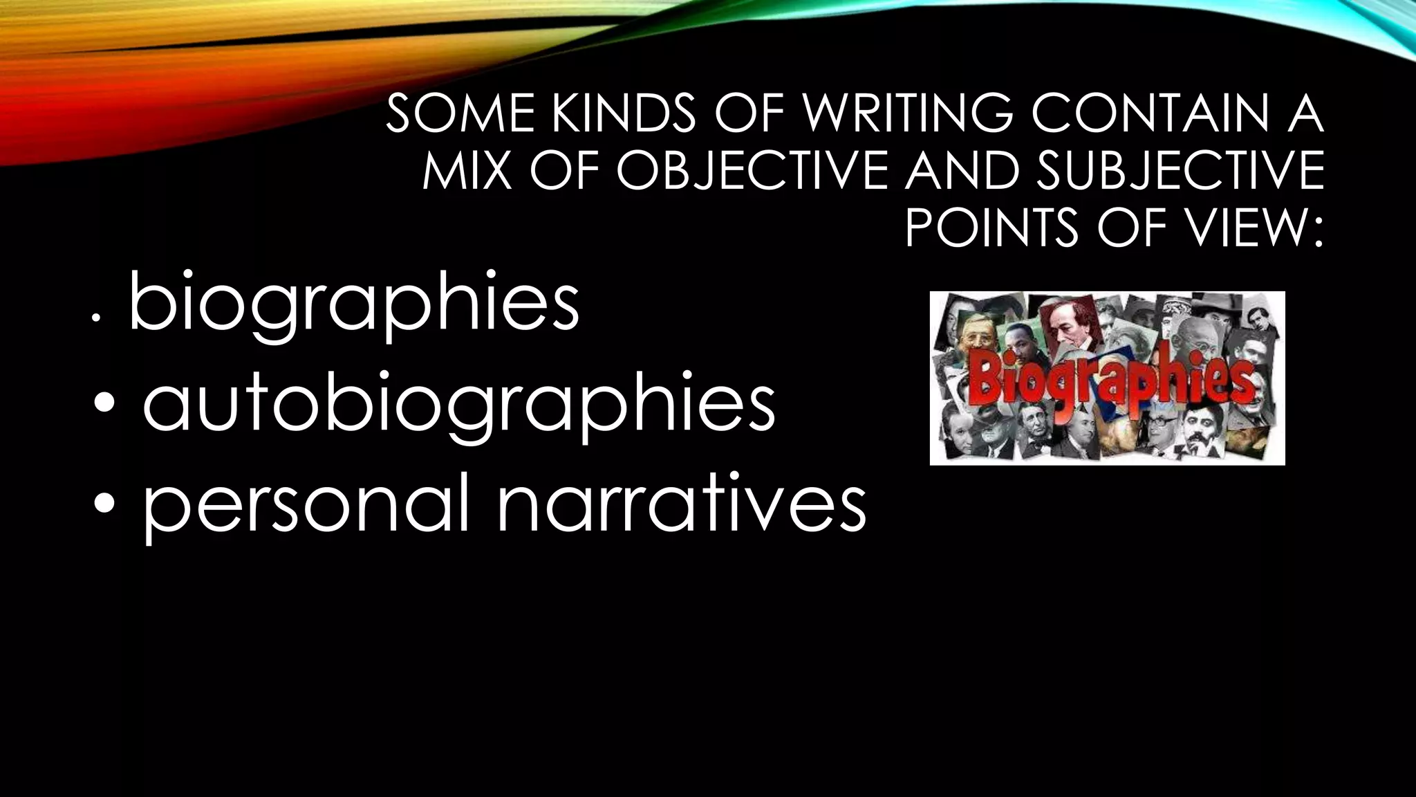 Subjective and objective point of view 2014 | PPTX