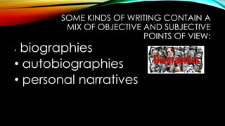 Subjective and objective point of view 2014 | PPTX