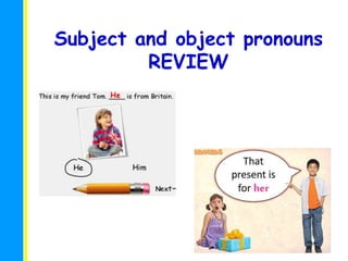Subject and object pronouns
REVIEW
 
