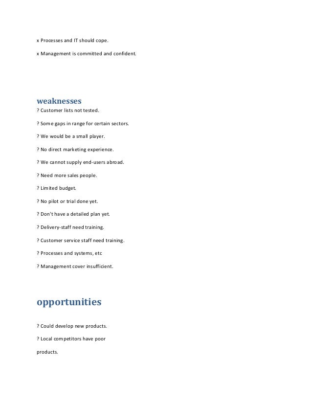 Swot analysis paragraph picture