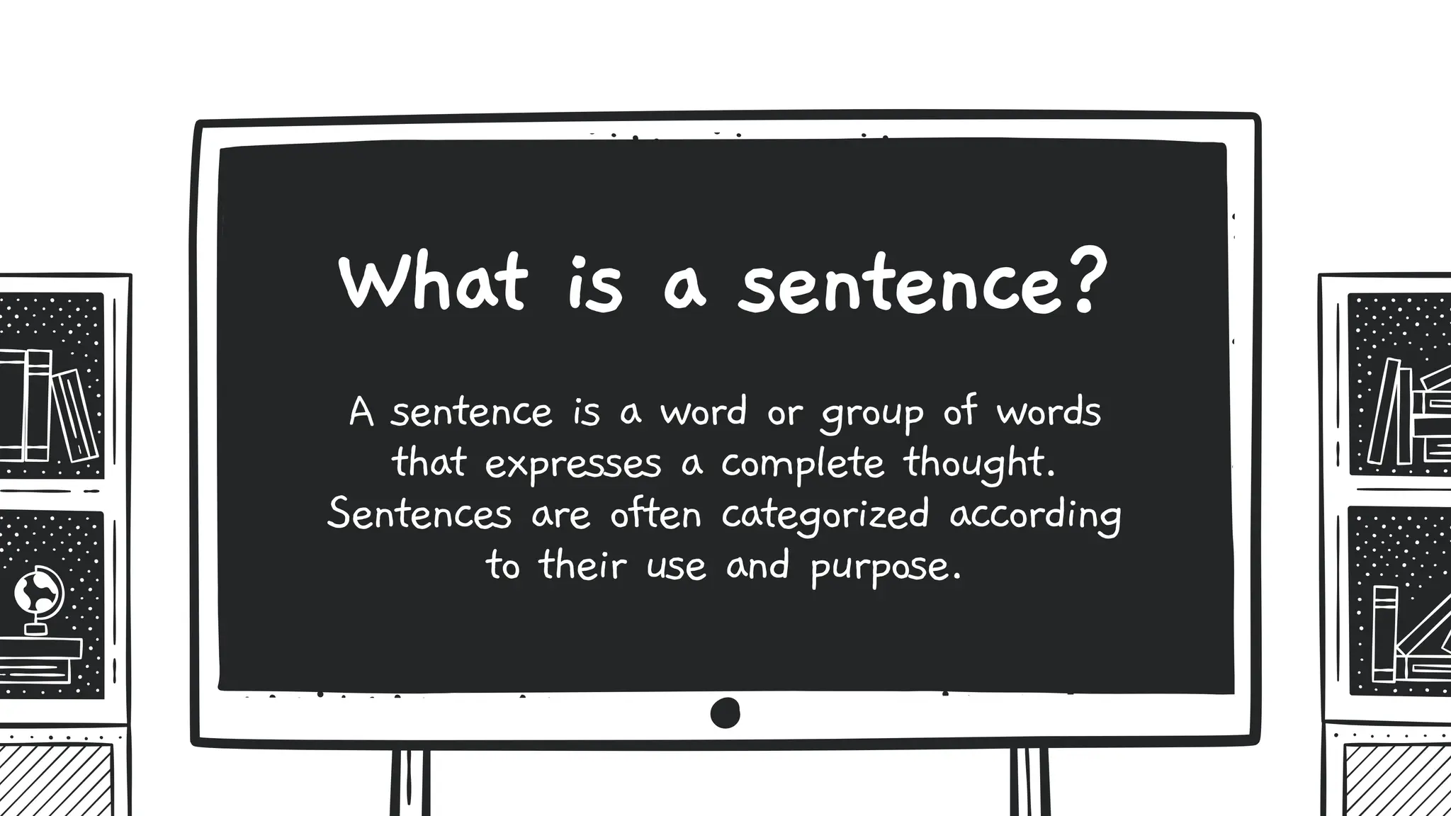 A sentence is a word or group of words
that expresses a complete thought.
Sentences are often categorized according
to their use and purpose.
What is a sentence?
 
