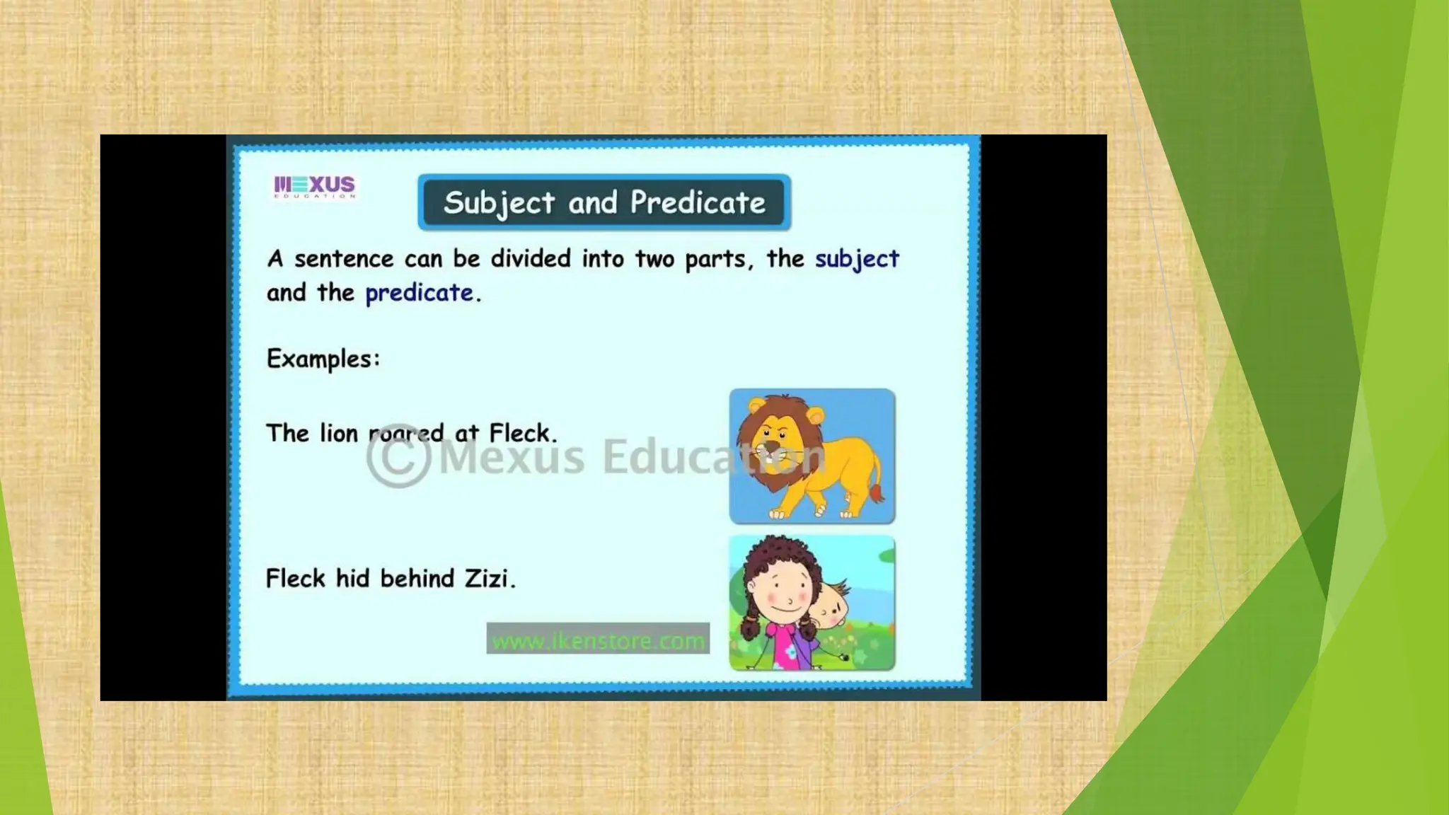 subject and predicate standard two eng.ppt