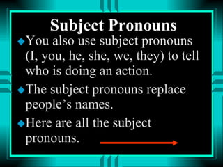 Subject Pronouns | PPT