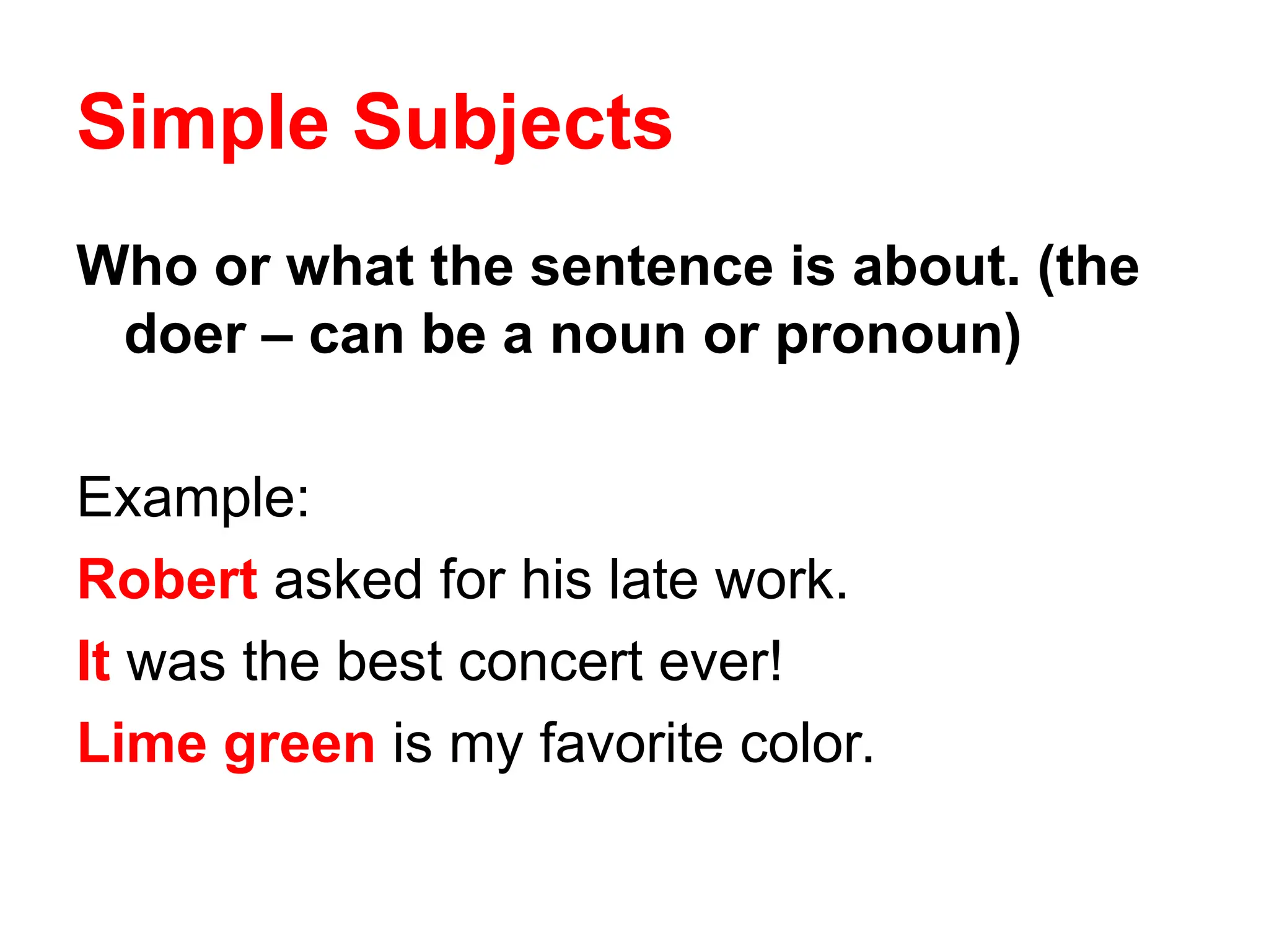 subjects-predicates-lesson.ppt45154514514541 | PPT