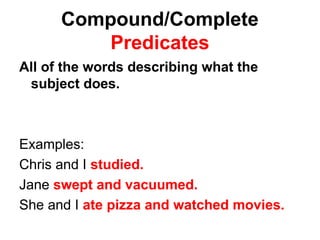 identification of subjects-predicates lesson | PPT