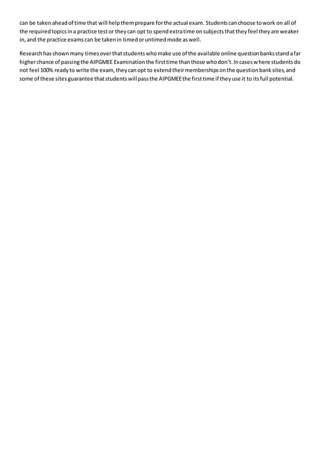 Subjects Covered in the AIPGMEE India Examination | PDF