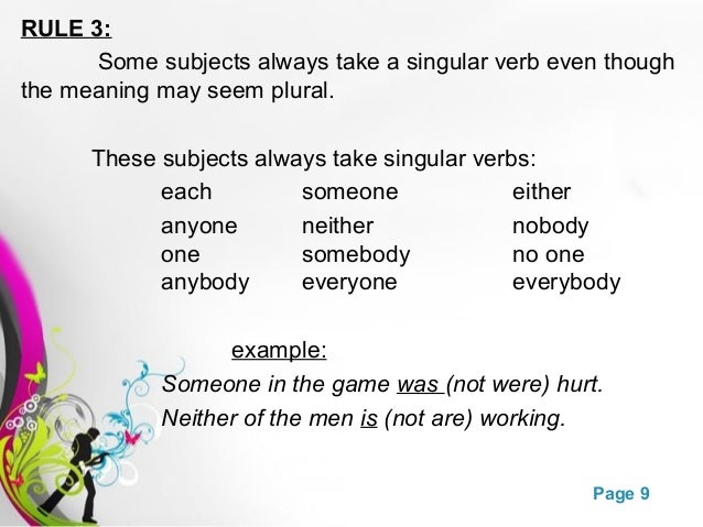 Subject verb agreement presentation