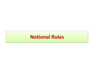 Notional Rules
 