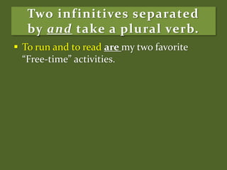 Subject_Verb Agreement.pptx | Food & Drink