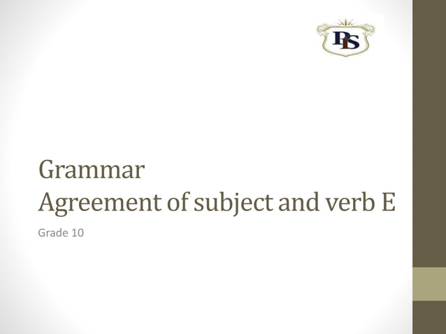 subject verb agreement قثشممغ لخخي بخق غخع | PPTX