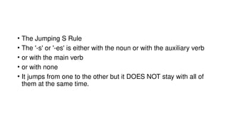 subject verb agreement.pptx parts of speech | PPTX
