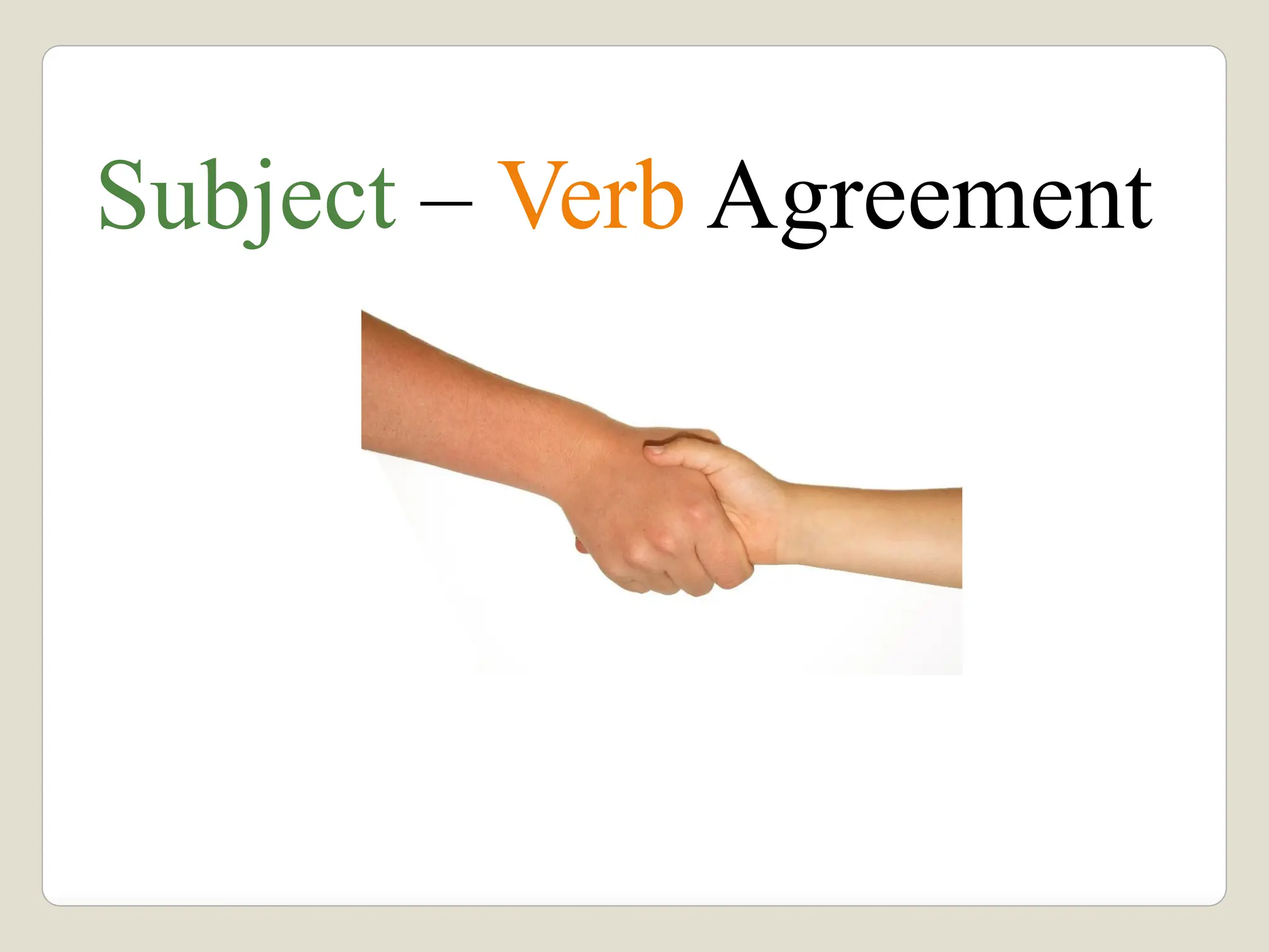 Subject Verb Agreement this is a powerpoint | PPTX