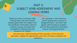 Subject Verb Agreement English Quiz Presentation in a Blue Yellow and ...
