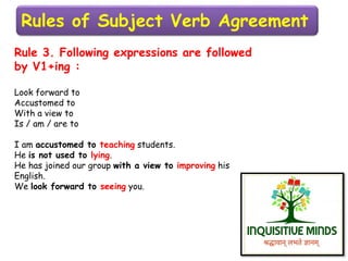 Subject verb agreement inquisitive minds