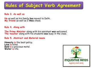 Subject verb agreement inquisitive minds