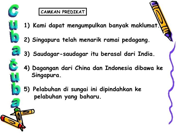 Contoh Ayat Tunggal Dengan Perluasan Subjek Dan Predikat Surat Cc