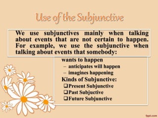 Subjunctive | PPTX