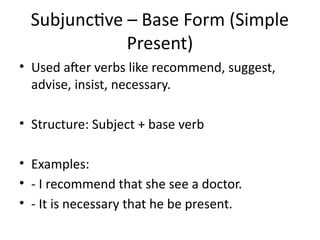 Mastering the Subjunctive Mood for JAMB UTME 2026 Success | PPTX