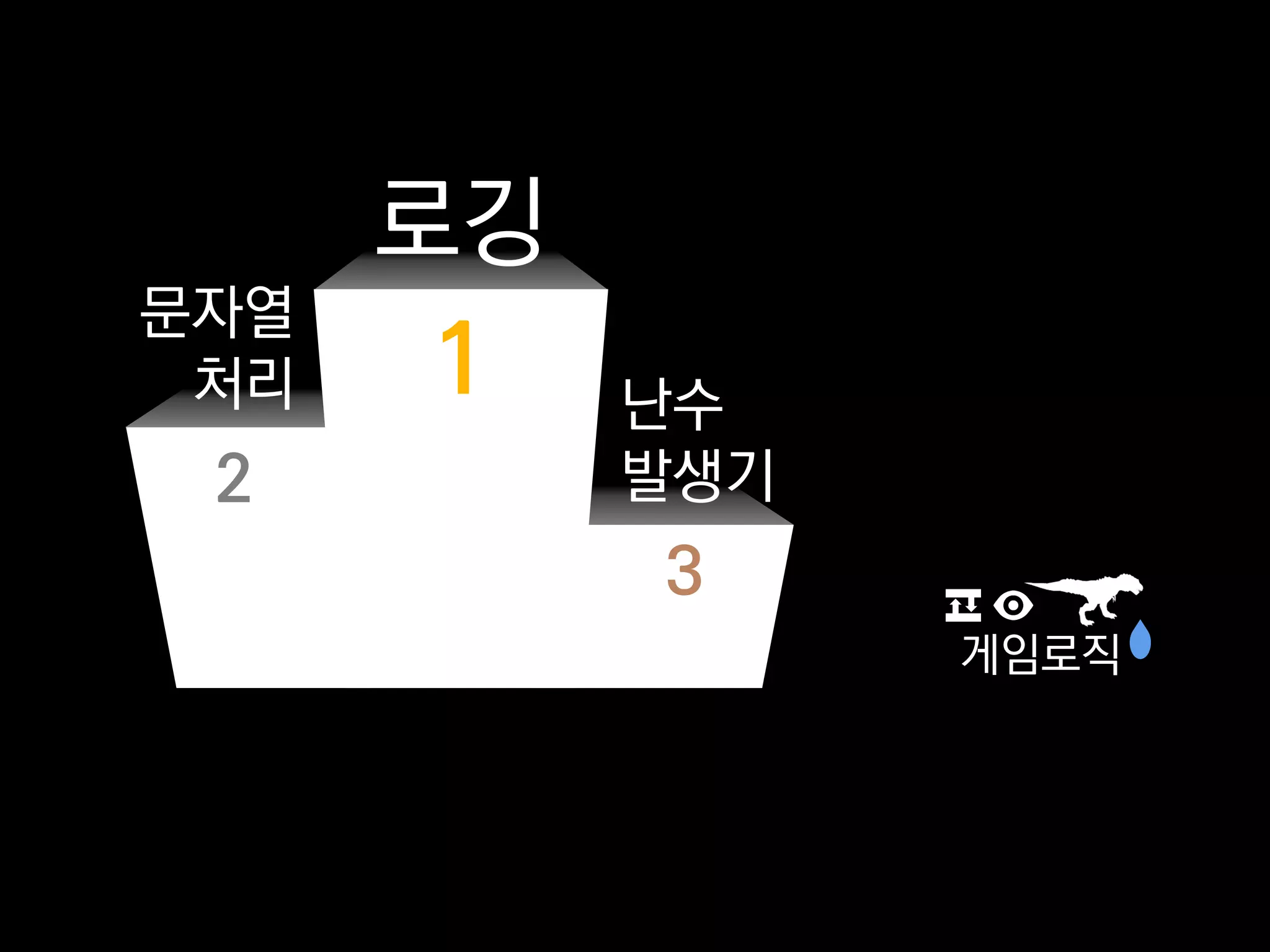 2
3
1
로깅
문자열
처리 난수
발생기
게임로직
 
