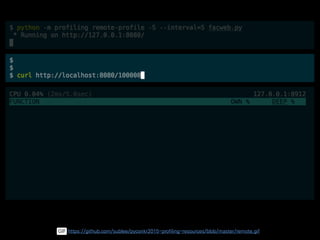 GIF https://github.com/sublee/pyconkr2015-profiling-resources/blob/master/remote.gif
 