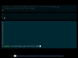 GIF https://github.com/sublee/pyconkr2015-profiling-resources/blob/master/remote.gif
 