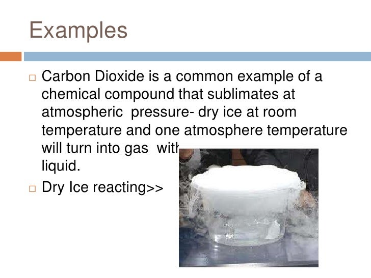 sublimation and deposition deposition chemistry