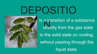 Sublimation and Deposition - phase change | PPTX
