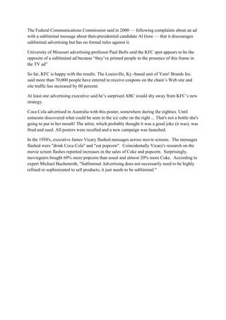 Subliminal marketing