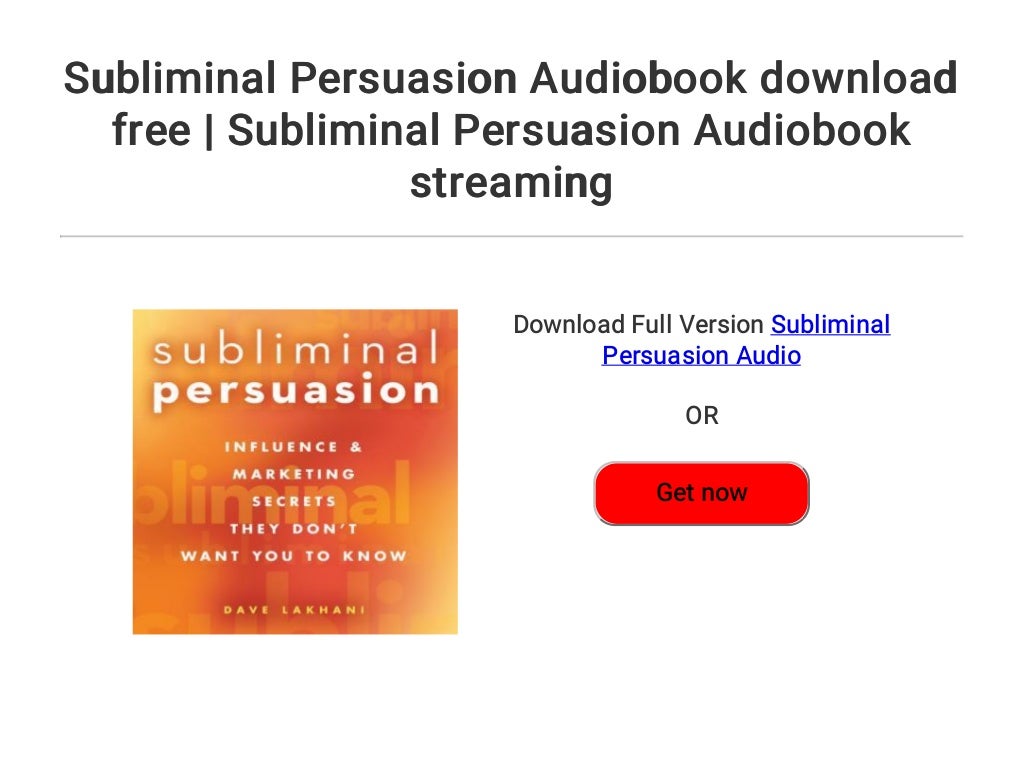 Subliminal Persuasion Audiobook download free Subliminal