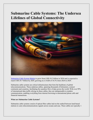 Submarine Cable Systems CAGR of 10.3% from 2024 to 2029 | PDF