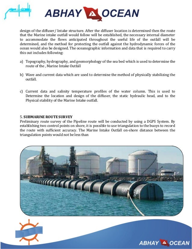 Submarine outfalls & intakes ppt