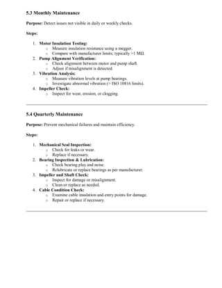 Submersible Pump Operation, Maintenance & Troubleshooting Manual | PDF