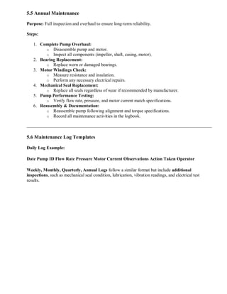Pump Maintenance Plan.pdf Submersible Pump Operation, Maintenance & Troubleshooting Manual | PDF