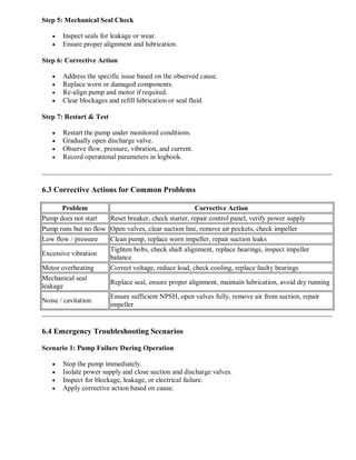Submersible Pump Operation, Maintenance & Troubleshooting Manual | PDF