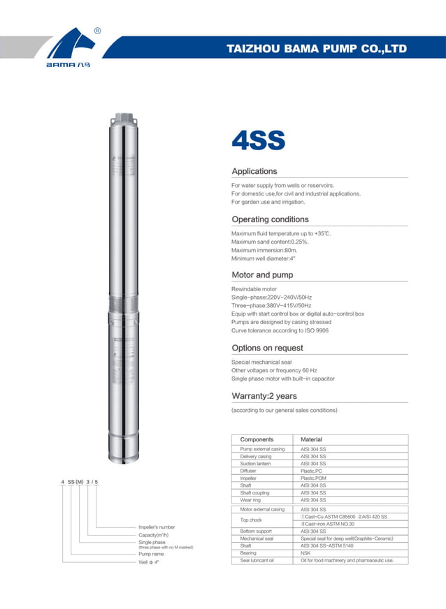 Sansin Submersible Pump Catalog PDF