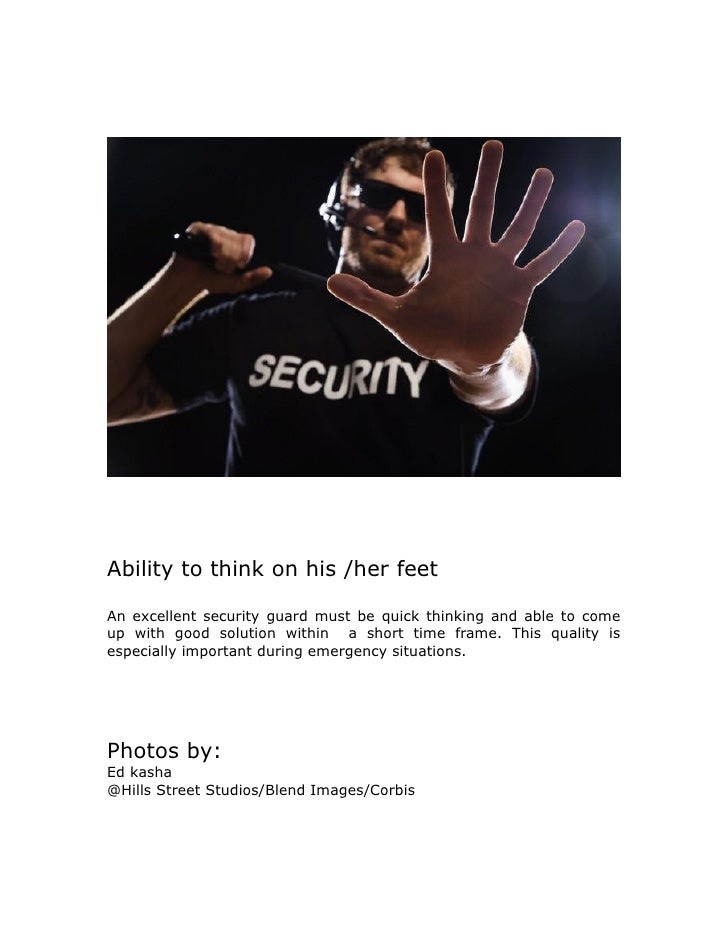 Top 10 Qualities Every Excellent Security Guard Should Have