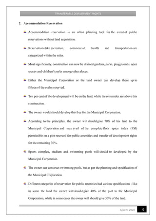 Transferable Development Rights | PDF