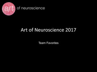 Art of Neuroscience 2017
Team Favorites
 