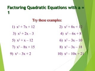 Factorization | PPT