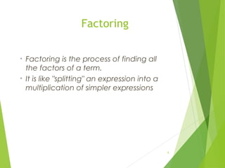 Factorization | PPT