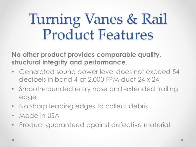 vane carbon material and Turning System Submittal Rail Form Vanes for HVAC vane carbon material and Turning System Submittal Rail Form Vanes for HVAC