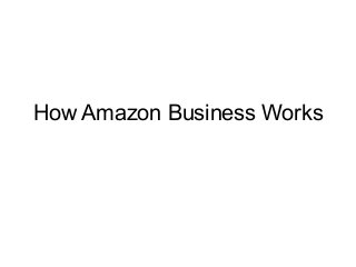 How Amazon Business Works
 