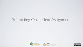 Submitting Online Text Assignment
 