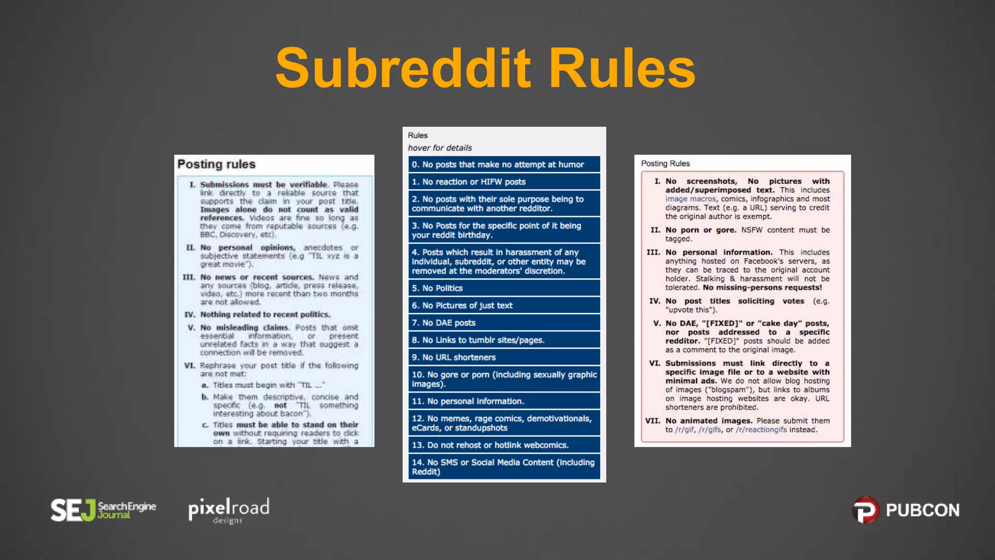 Subreddit Rules
 