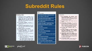 Subreddit Rules
 