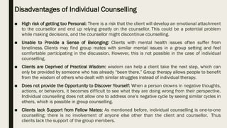 Counselling Risks Sub module 3 - Forms,Types Of Counseling .pptx